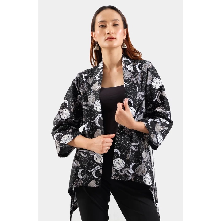 Outer Cardigan Katun Hitam