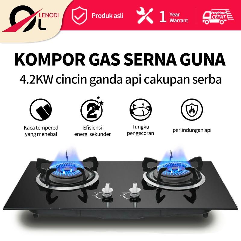 Jual Kompor gas 2 tungku tanam kaca / kompor tanam 2 tungku tertanam