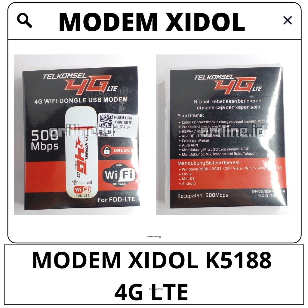 Jual Modem Wifi Mifi 4g Lte Modem Usb 500mbps Unlock Xidol K5188 Shopee Indonesia