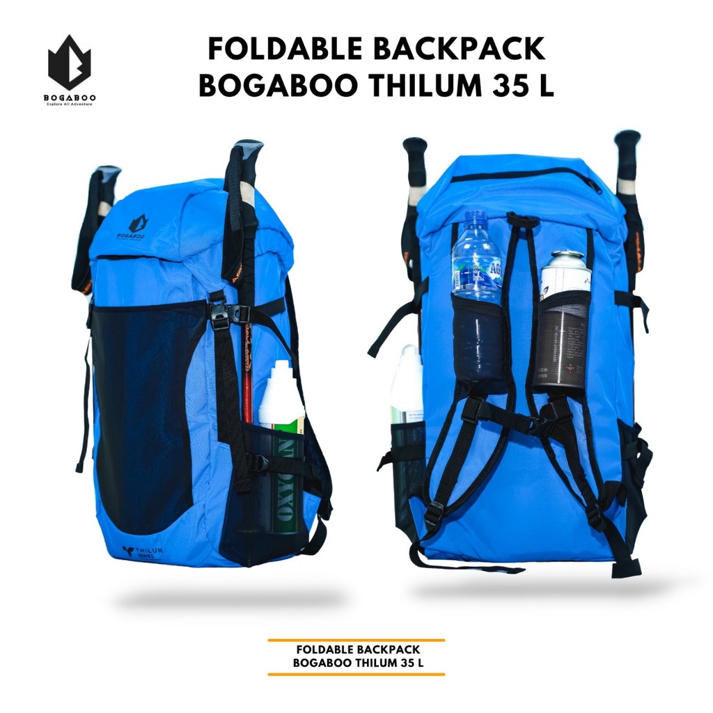 FOLDABLE BACKPACK BOGABOO 35 LITER THILUM - TAS GUNUNG LIPET 35 WATERPROOF - TAS ULTRALIGHT - TAS SUMMIT - TAS CARRIER LIPAT - TAS RANSEL LIPET - TAS HIKING OUTDOOR