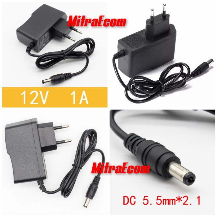 Jual ADAPTOR ADAPTER STB CCTV ROUTER MODEM 12V 1A POWER SUPPLY ( MURNI ...