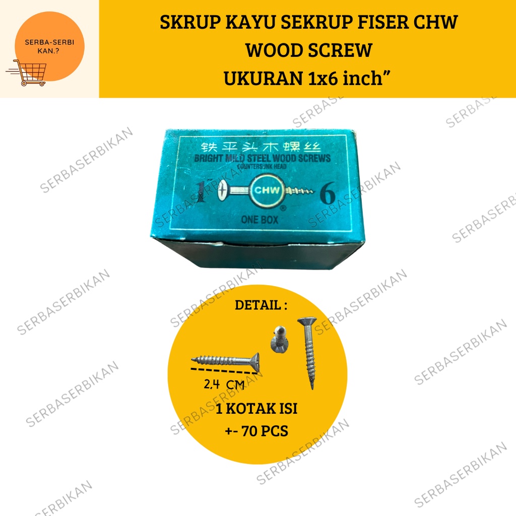 Jual Skrup Kayu Chw Sekrup Wood Screw X Inch Shopee Indonesia