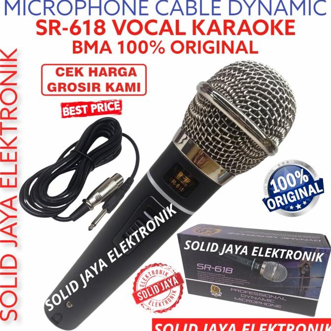 Jual MICROPHONE MIC BMA SR618 PROFESIONAL DINAMIC MIK SR-618 KARAOKE ...