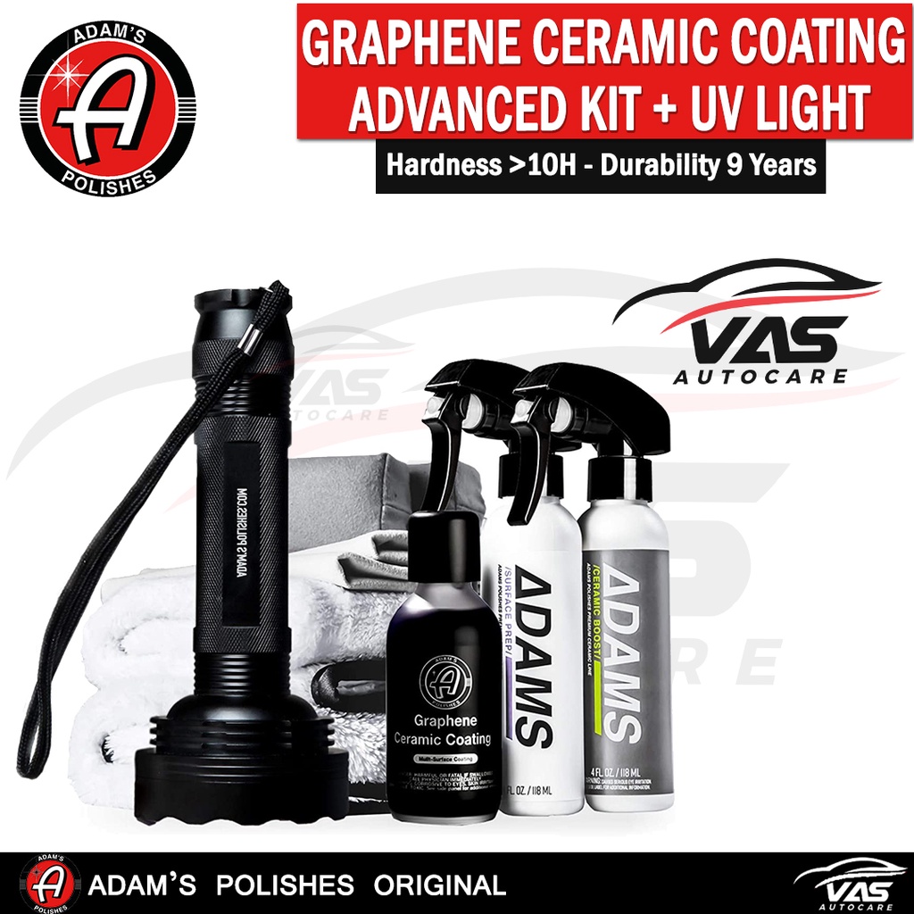 Adams Graphene Ceramic Coating Advance Kit with UV Flashlight