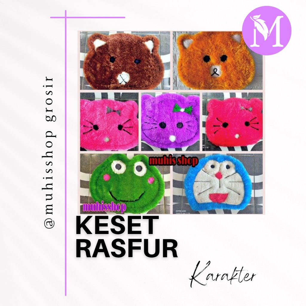 Jual MB - Keset Kaki Karakter doraemon hello kitty keroopi bulu rasfur ...