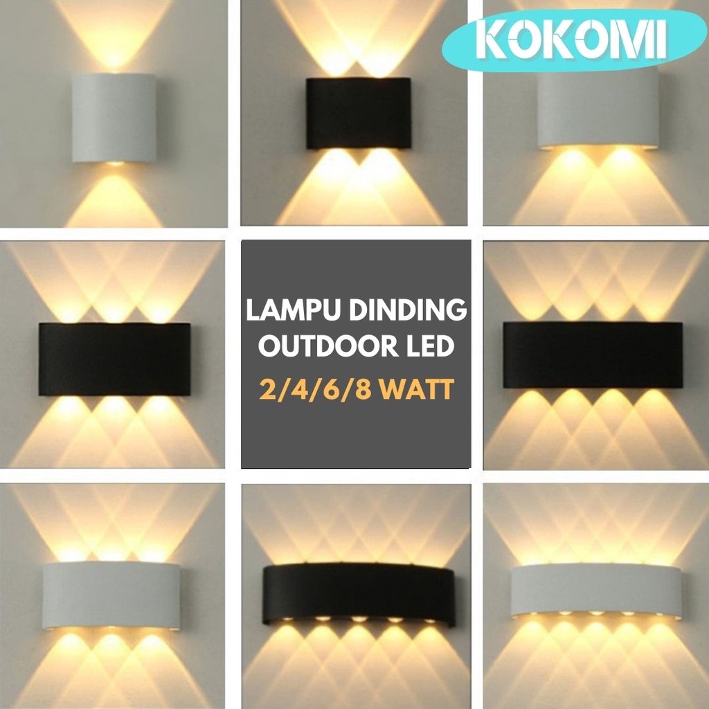 Jual KOKOMI LAMPU DINDING SOROT 2 ARAH Outdoor Anti Air Lampu Hias ...