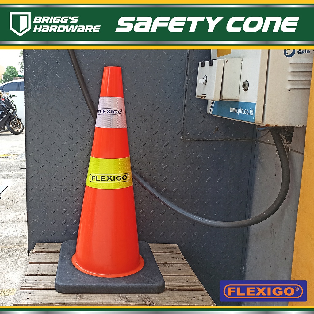 Jual Safety Traffic Cone 70 Cm Kerucut Lalu Lintas 2.4 Kg PVC Rubber ...