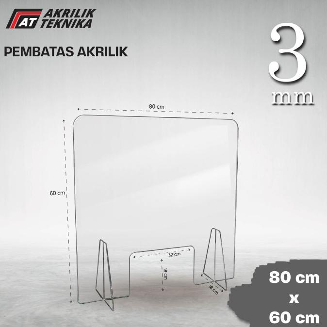 Jual Partisi Sekat Pembatas Meja Akrilik Tebal 3mm Table Divider