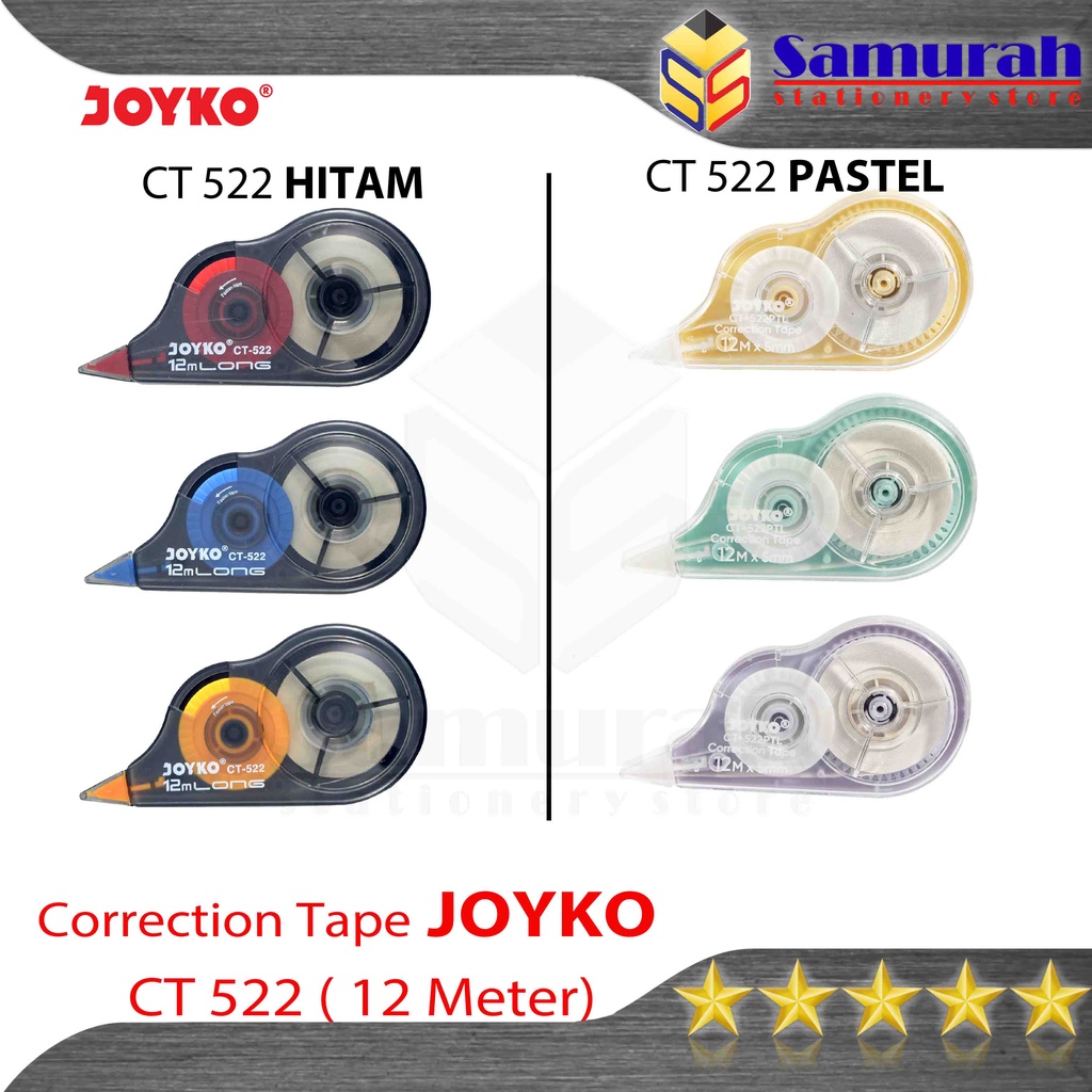 Jual Correction Tape Joyko CT522 12 Meter / TipEx Kertas Rol CT 522 12 M Shopee Indonesia