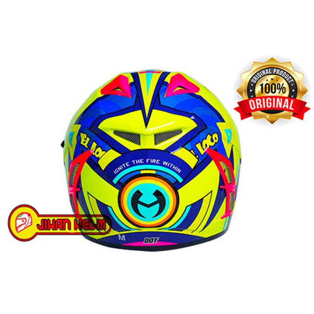 Jual HELM FULL FACE DOUBLE VISOR NHK TERMINATOR PIGMENT YELLOW