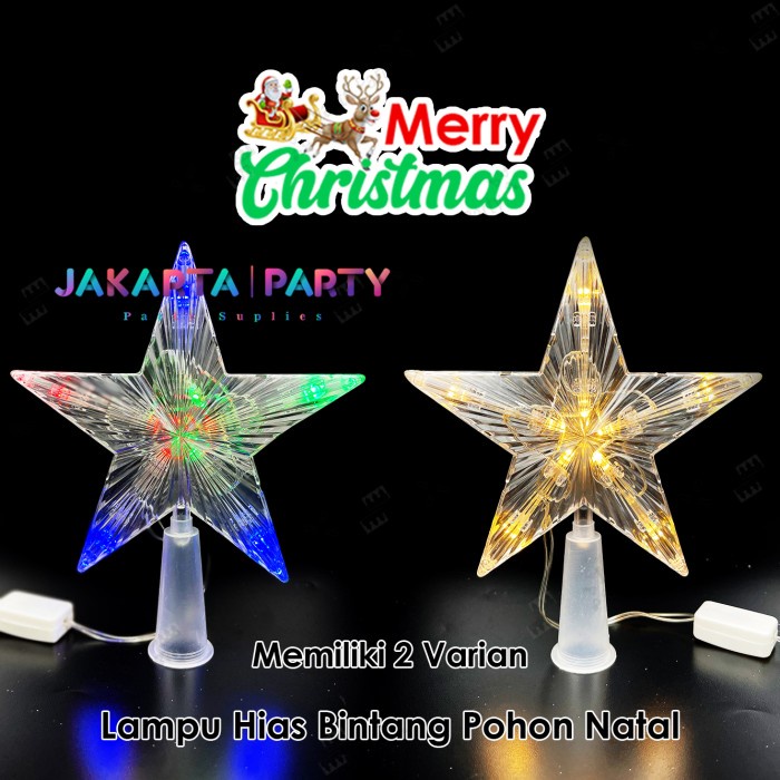 Jual Top Bintang Pohon Natal 10 Led Hiasan Natal Christmas Star Light Shopee Indonesia 4830