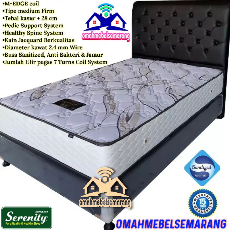 Jual Bed Set Springbed ELITE SERENITY SUPERSTAR Matras Kasur Anti ...