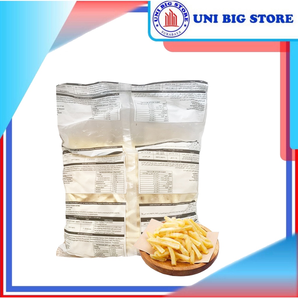 Jual Lamb Weston Kentang Shoestring Stealth Coated French Fries 500 gr