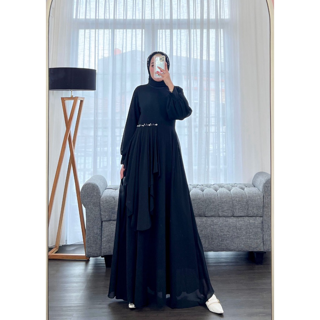 Jual Set Gamis Zaina Black | Shopee Indonesia
