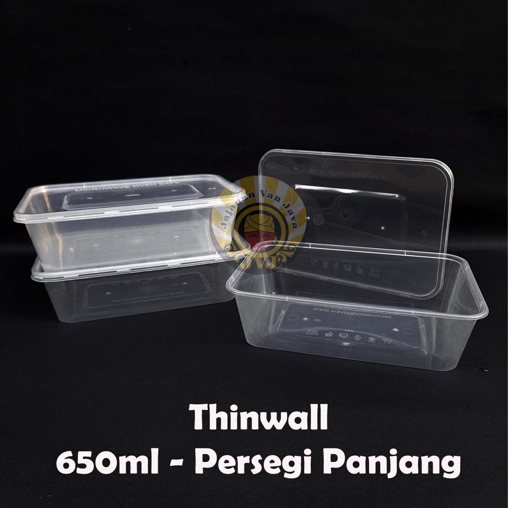 Jual Thinwall Persegi Panjang And Bulat 100ml 200ml 300ml 400ml 500ml