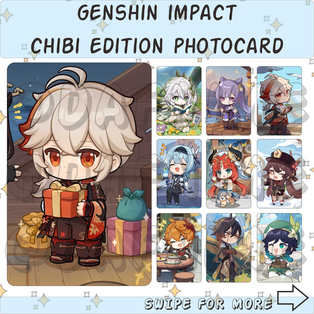 Jual GENSHIN IMPACT CHIBI EDITION PHOTOCARD ANIME | Shopee Indonesia
