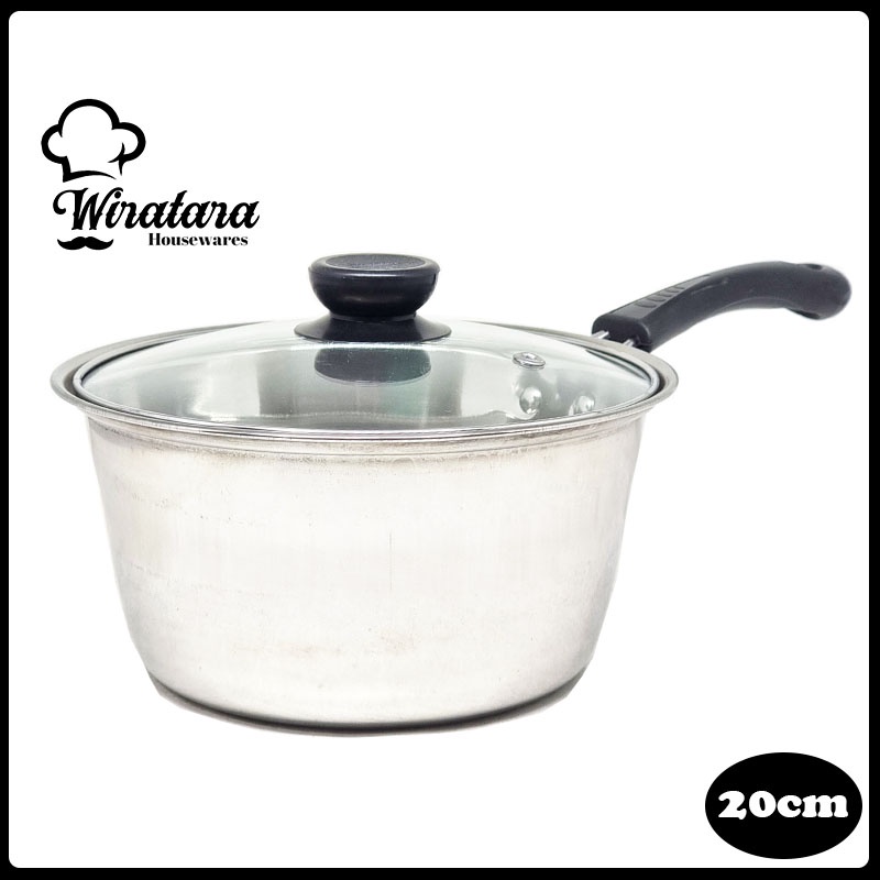 Jual Nagako Panci Mpasi Bayi 2.5 Liter 20cm + Tutup Kaca Sauce Pan