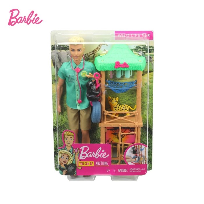 BARBIE ​KEN WILDLIFE Vet Playset with Doll, Care Station and