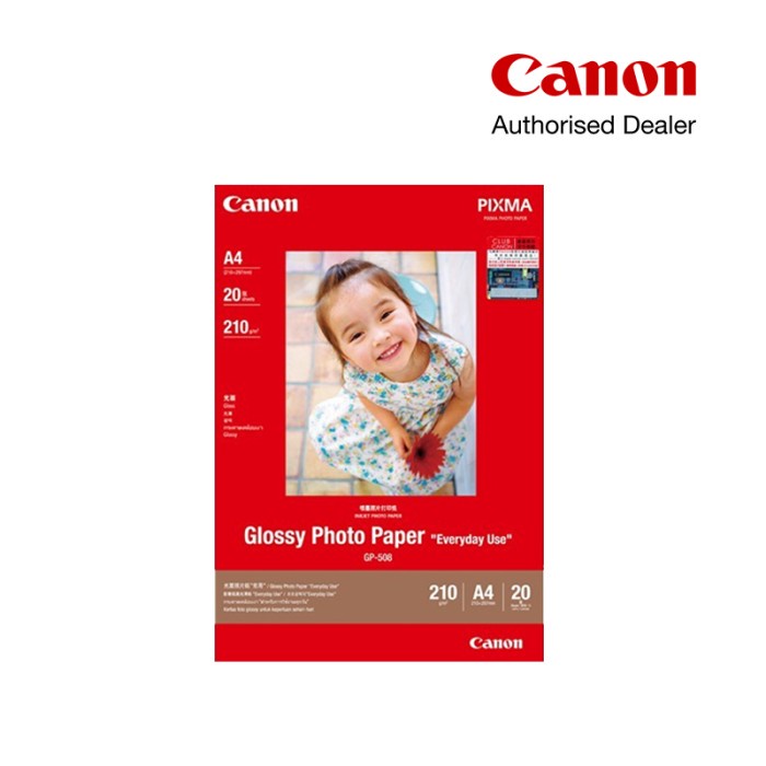 Jual CANON GLOSSY PHOTO PAPER GP508 A4 (20 SHEETS) Shopee Indonesia