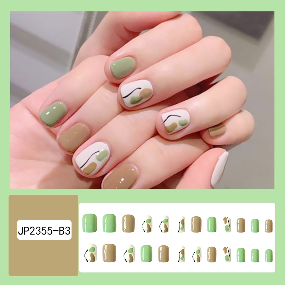 Jual Pcs Kuku Palsu Free Lem Gr Fake Nail Art Kuku Palsu D Tahan Air Kuku Palsu Motif