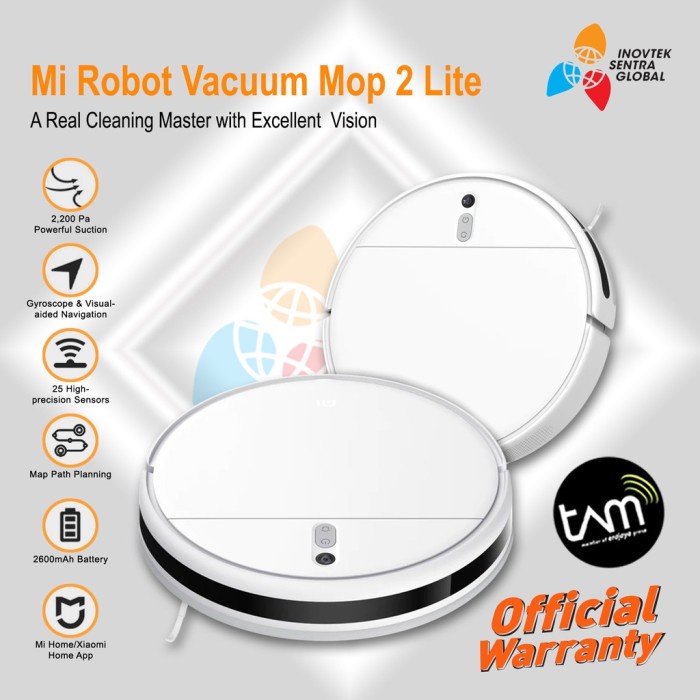 Jual XIAOMI MI ROBOT VACUUM CLEANER MOP 2 LITE PENYEDOT DEBU Shopee