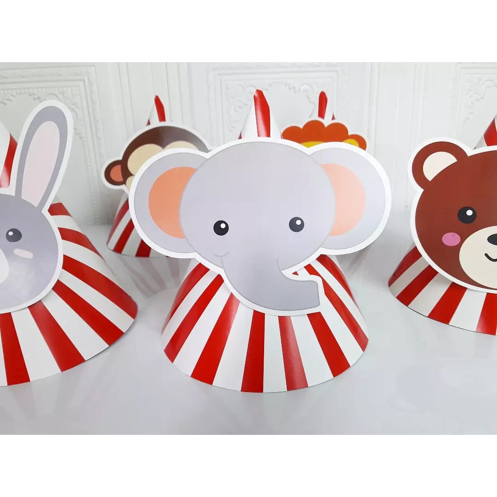 Jual topi pop up animal satuan/ topi pop up sirkus satuan/ topi ulang ...