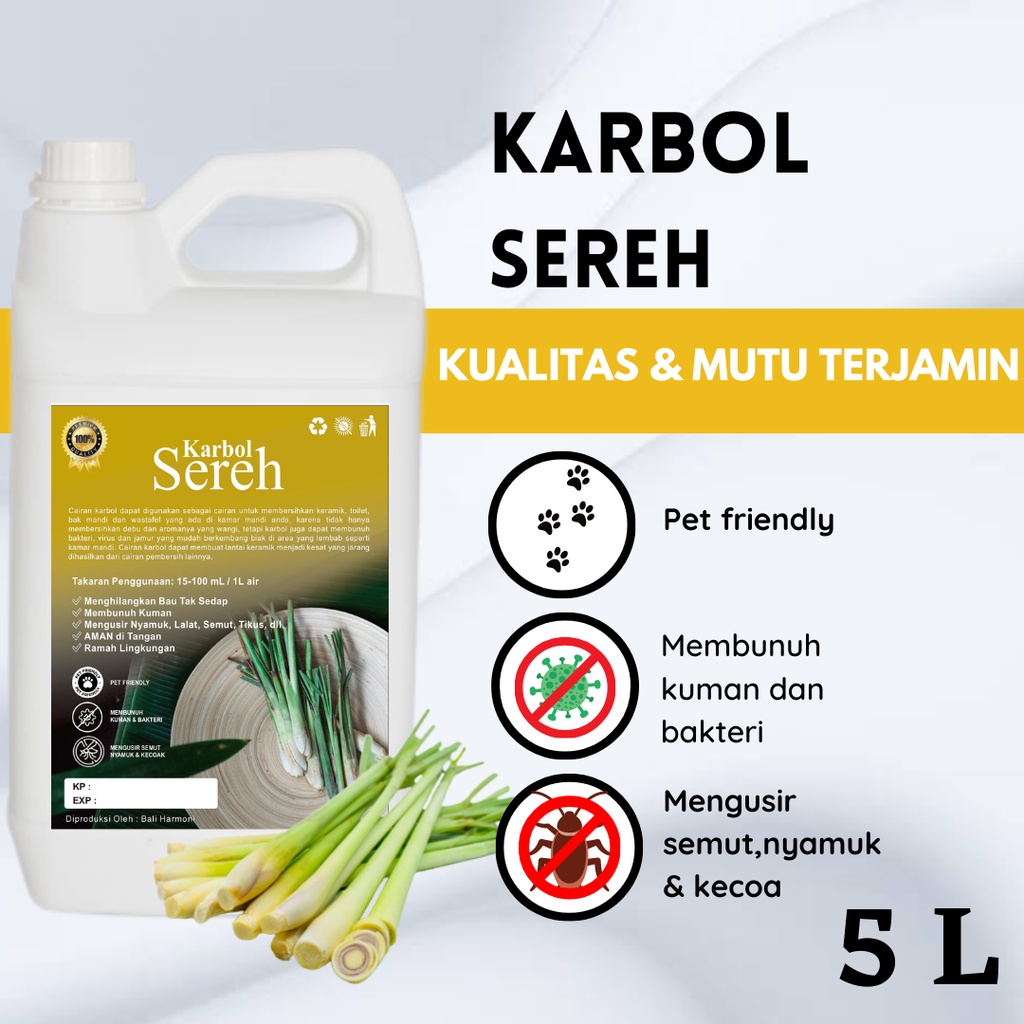 Jual Karbol Sereh Karbol Lemon 5l Shopee Indonesia