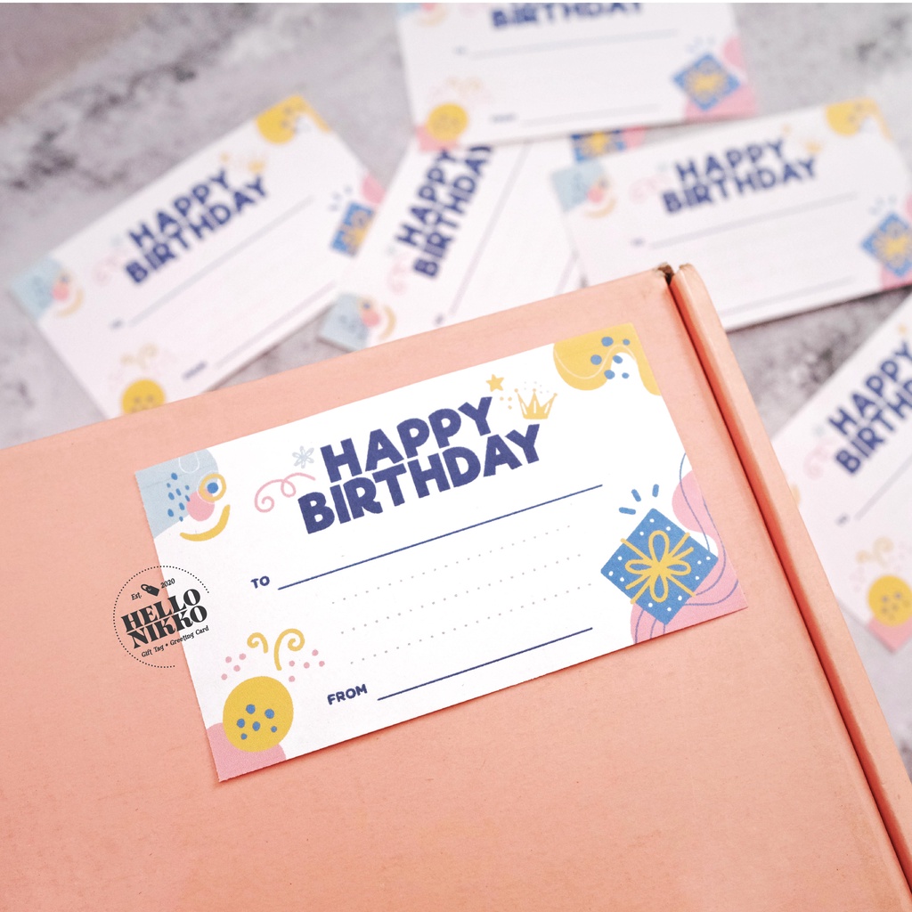 Jual Birthday Kid sticker label kartu ucapan - Hang tag kartu ucapan ...