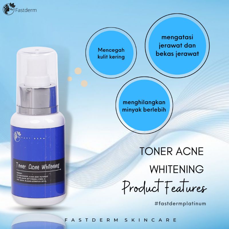 Jual Fast Derm Toner Acne Whitening Platinum Series 60ml Hydrating ...