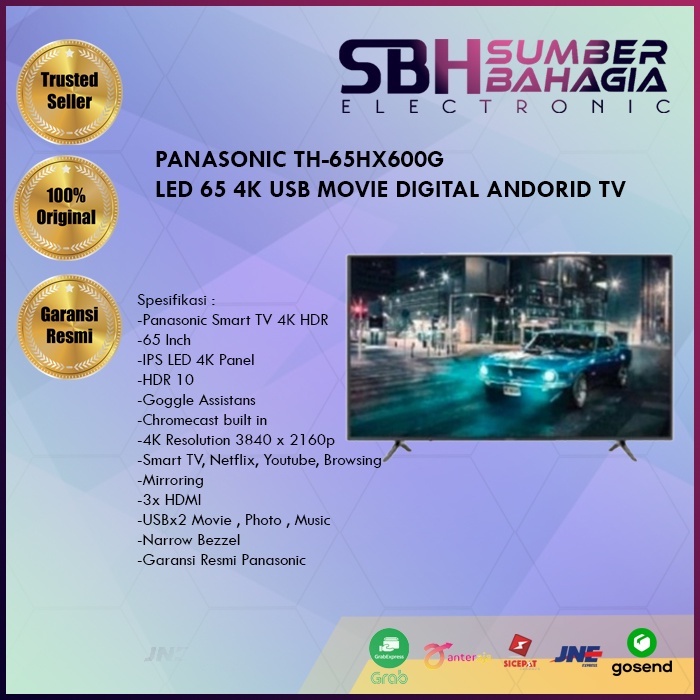 Jual Panasonic Th 65hx600g Led 65 4k Usb Movie Digital Andorid Tv New Khusus Bandung 9945