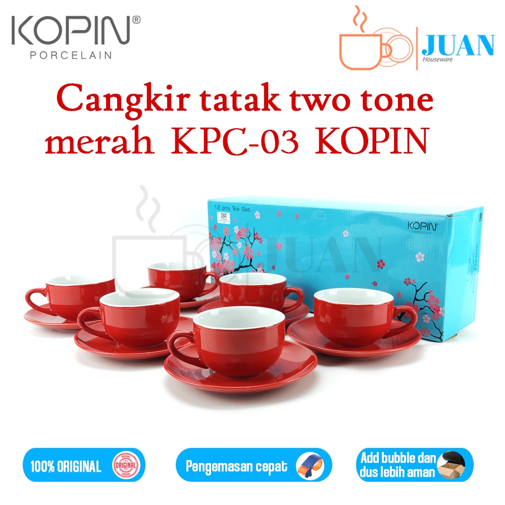 Jual Cangkir Set Pasang Cangkir Dan Saucer Two Tone Biru Tea Set