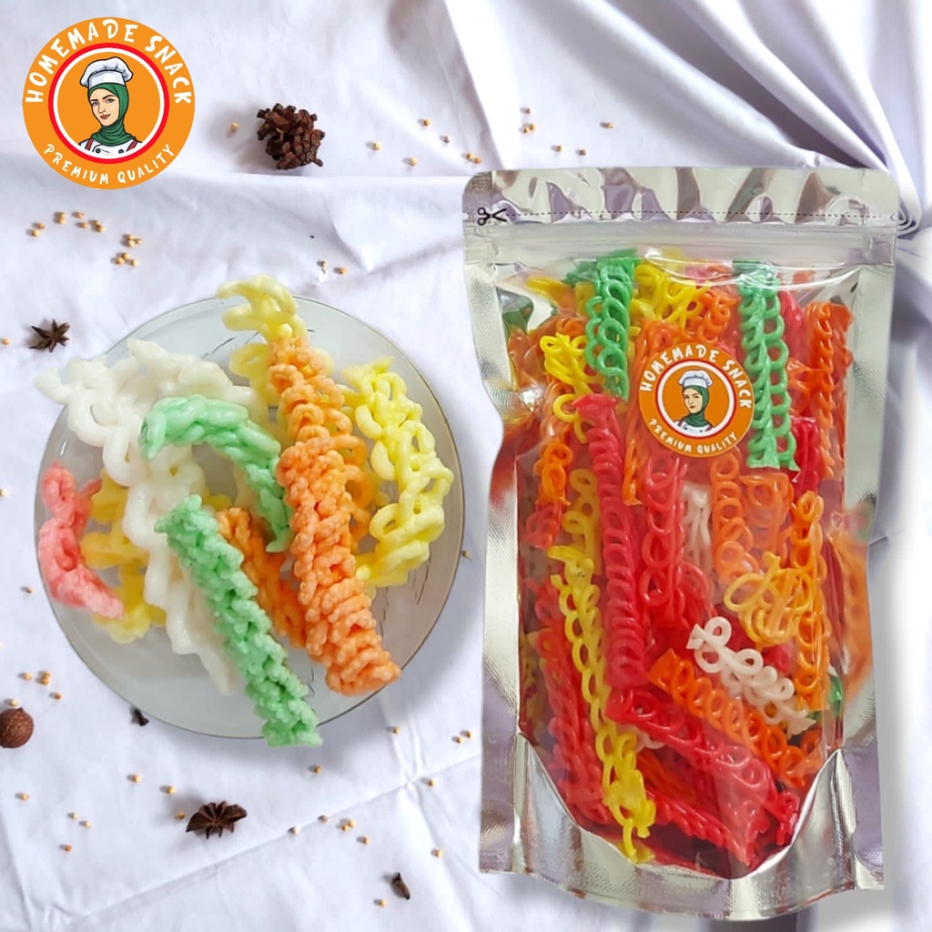 Jual Homemade Snack - Krupuk Kepang Warna Warni Rasa Ikan Kerupuk ...