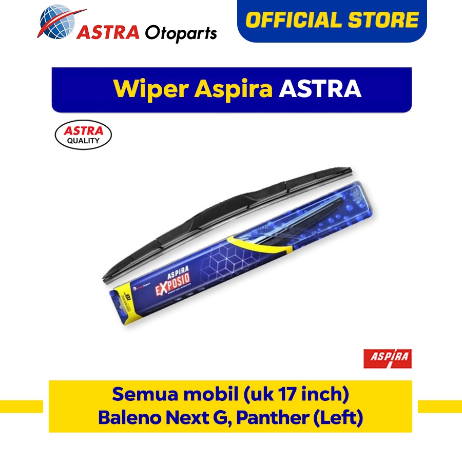 Jual Wiper Blade Hybrid Graphite ASPIRA EXPOSIO Baleno, Panther ukuran 17" (AEWBHG17H) Shopee