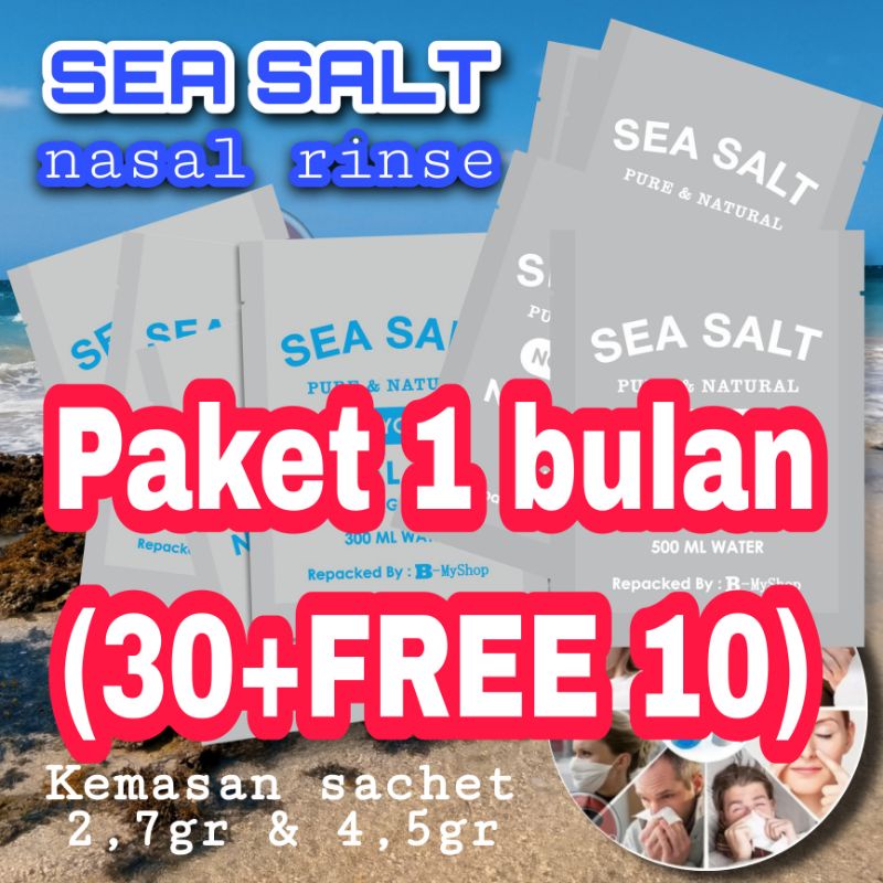 Jual (30+FREE10) SEA SALT NASAL RINSE | Shopee Indonesia