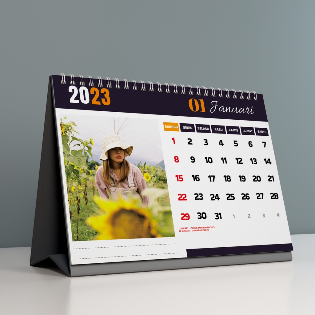 Jual Kalender Meja 2024 Kalender Duduk Tahun 2024 Kalender Custom Foto
