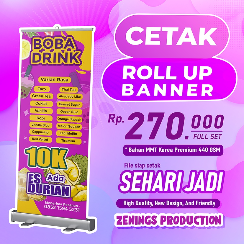 Jual Cetak Roll Up Banner Dengan Gambar Beragam Kualitas Tajam Shopee