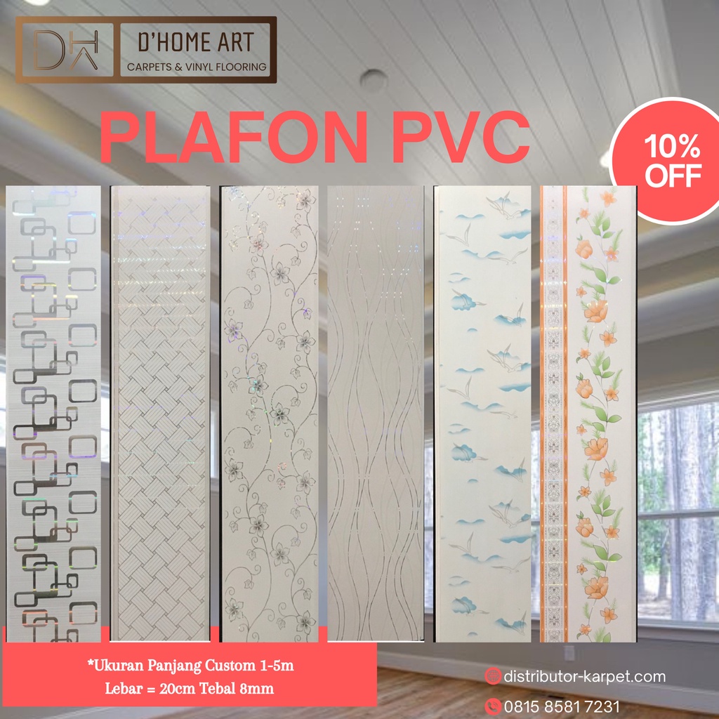 Jual Model Plafon PVC Minimalis Banyak Pilihan Warna dan Motif Lebar ...