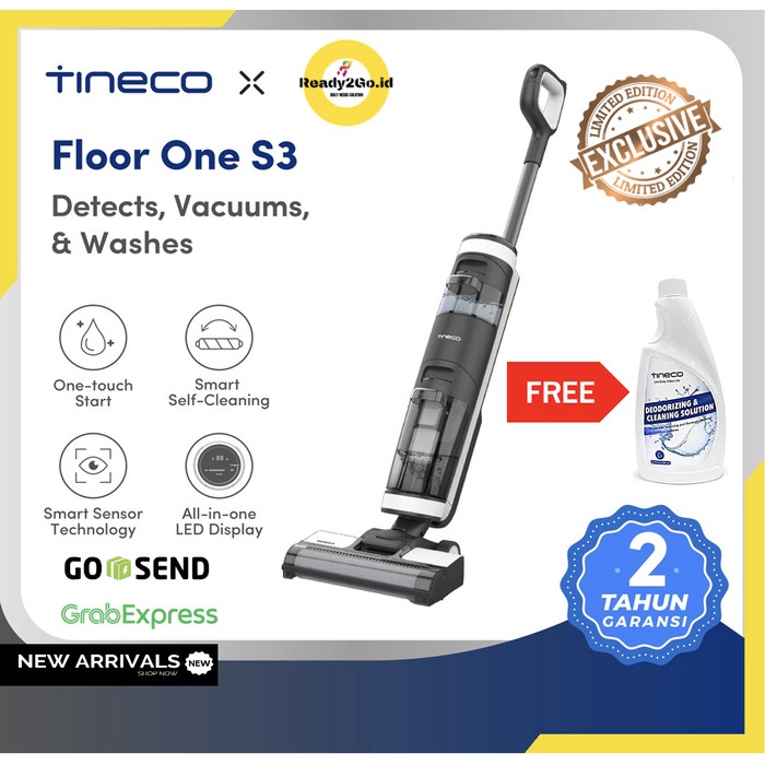 Jual TINECO FLOOR ONE S3 SMART WET DRY HANDHELD VACUUM CLEANER FLOOR ...