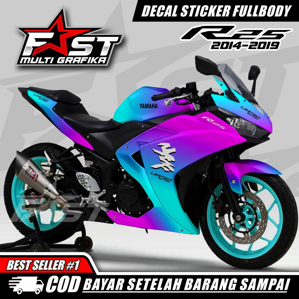 Jual BISA COD Decal R25 Full Body Decal Yamaha R25 Lama Stiker R25 ...