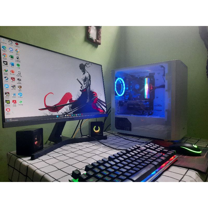 Jual PC GAMING DESAIN i310100f MONITOR 24 Inch GTX 1650 4GB