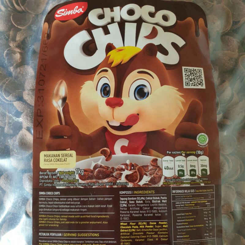 Jual Simba Choco Crunch Choco Chips Sereal 1 Kg 500 Gr 250 Gr