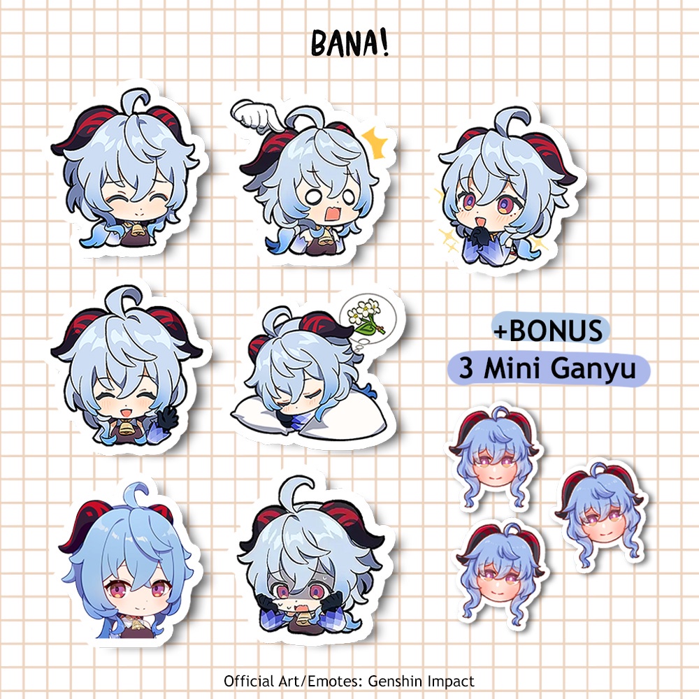 Jual GANYU STIKER SATU PAKET Genshin Impact Vinyl Waterproof | BANA ...