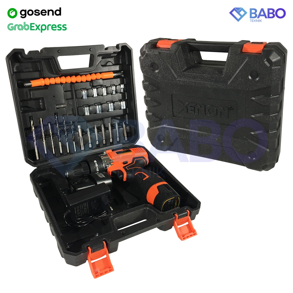 Jual Xenon Cdid Cordless Bor Beton V Set Baterai Impact Drill