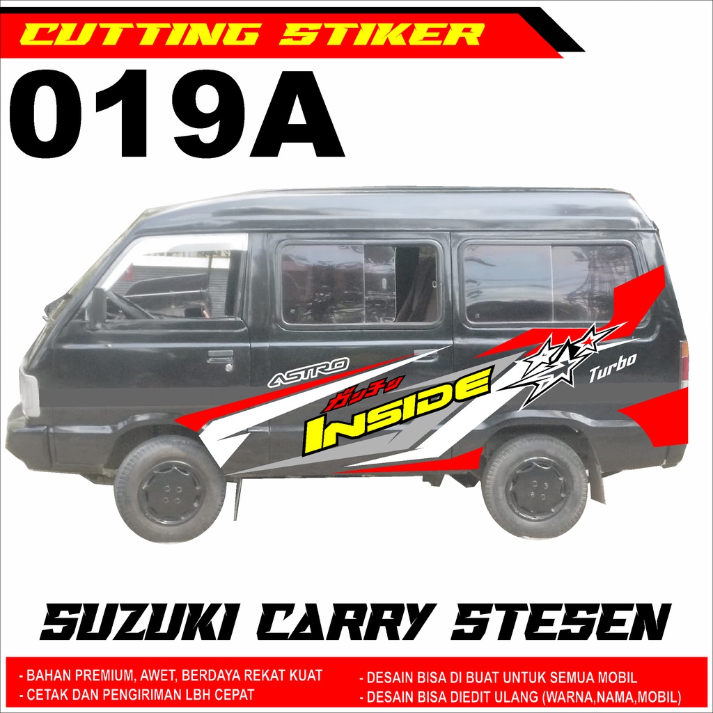 Jual Cutting Sticker Mobil Suzuki Carry ST100 Stesen Design INSIDE Race ...