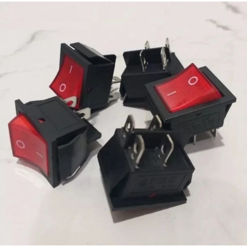 Jual Saklar Switch Rocker On Off 4 Pin Besar + Lampu | Shopee Indonesia