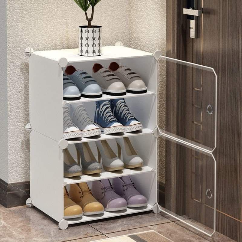 Jual Rak Sepatu Transparan 4 Susun /Shoes Rack | Shopee Indonesia