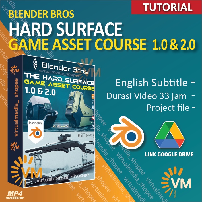 Jual TUTORIAL 3D BLENDER THE HARD SURFACE GAME ASSET COURSE 1.0 2.0