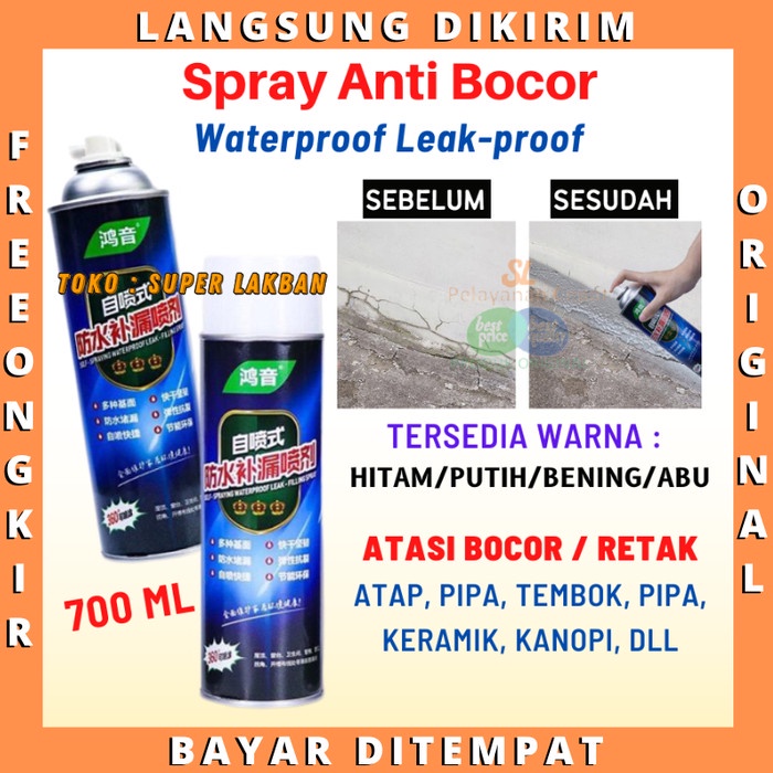 Jual Lem Spray Anti Bocor Waterproof 700Ml Semprot Dinding Pipa Bocor ...