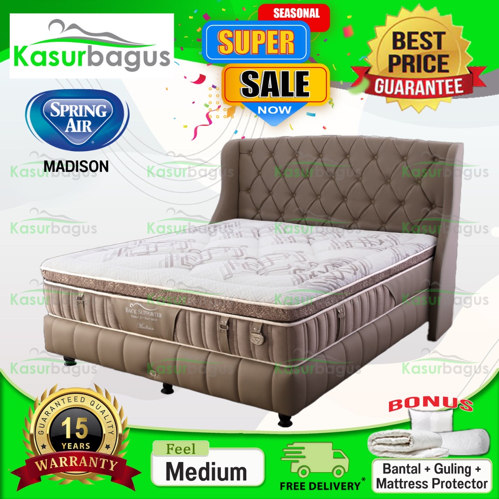 Jual Spring Air Kasur Springbed Madison - Full Set 160 180 200 100 120 ...