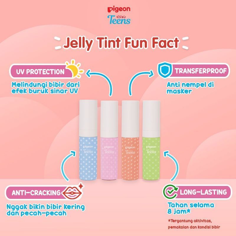 Jual PIGEON Teens Jelly Tint Kiss Milk Tea Series /Lip Tint Remaja